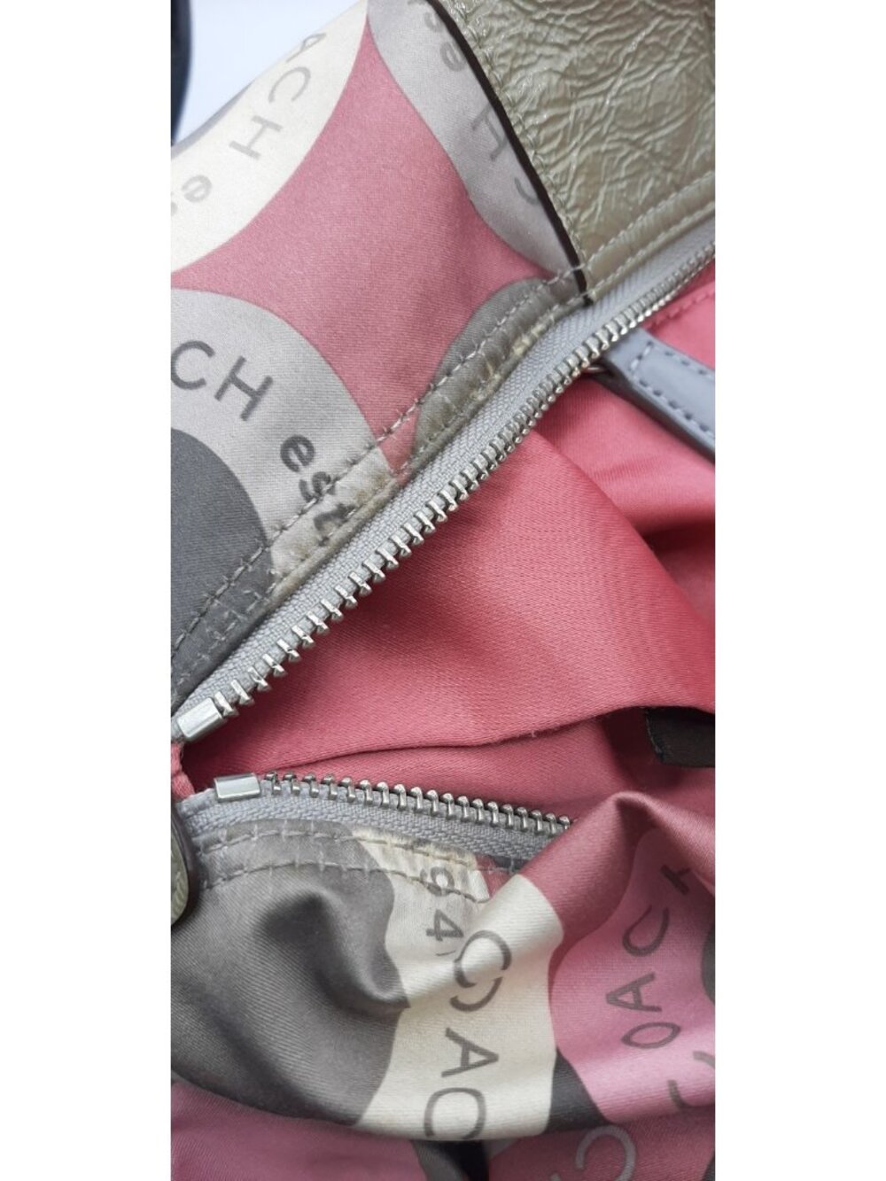 Womans Coach Purse F-15448 Satchel Handbag Pockets Label READ - Picture 10 of 13